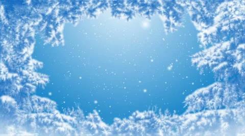 Winter background and falling snow loop 库存影片 44009432