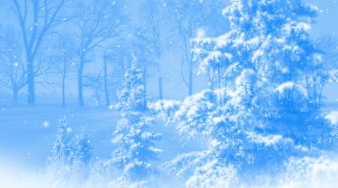 Winter background and falling snow loop Stockbeeldmateriaal 44009670