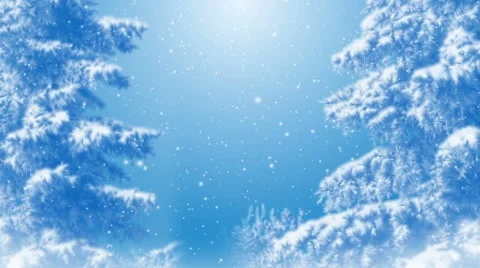 Winter background and falling snow loop Vidéo 44238443