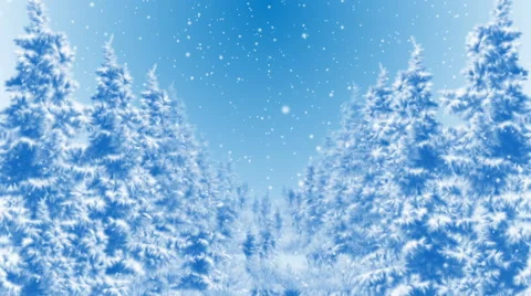 Winter background and falling snow loop Stock Footage 44239060