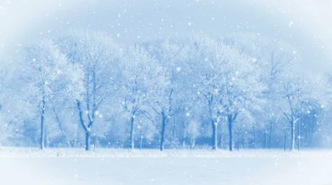 Winter background and falling snow loop Stock-Footage 44693895