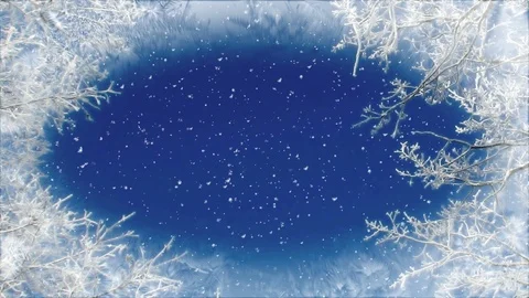 Winter Background And Falling Snow 库存影片 98528239