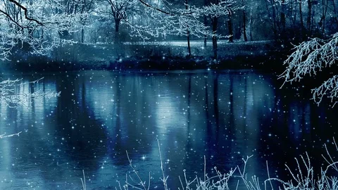 Winter Background And Falling Snow Stock Footage 98786184