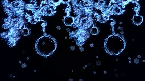 Winter background with blue shiny pattern Stock Footage 144105071