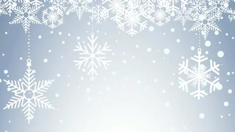 Winter Background. A cold Christmas with snowfall and ice crystals. 2D animat Stock Footage 137999798