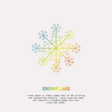 Winter background design of white snowflake with copy space Stock Illustration