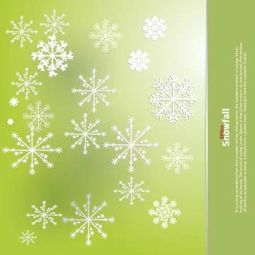 Winter background design of white snowflake with copy space Stock Illustration