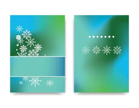 Winter background design of white snowflake with copy space Stock Illustration