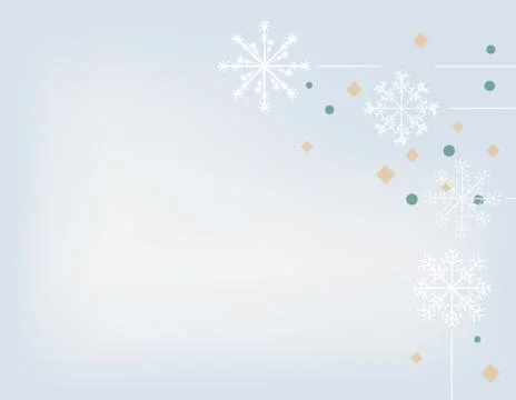 Winter background design of white snowflake with copy space Illustrazione stock