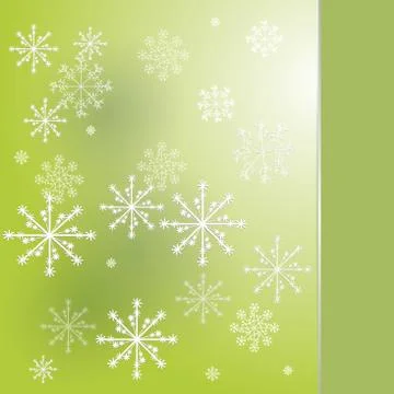 Winter background design of white snowflake with copy space. Snowfall frozen Stock Illustration