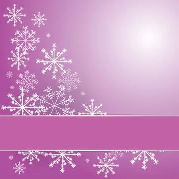 Winter background design of white snowflake with copy space. Snowfall frozen Stock Illustration