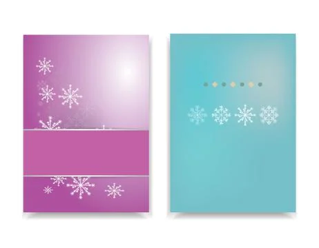 Winter background design of white snowflake with copy space Snowfall frozen p Stock Illustration