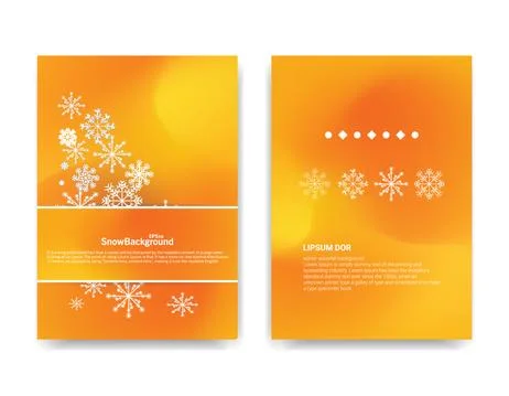 Winter background design of white snowflake with copy space Stock Illustration