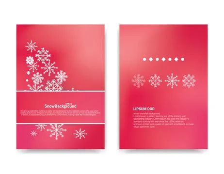 Winter background design of white snowflake with copy space Stock Illustration