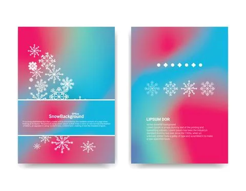 Winter background design of white snowflake with copy space Stock Illustration