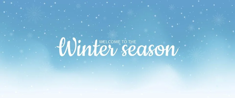 Winter background with falling snow Stock Illustration
