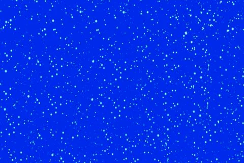 Winter background. Falling snow over blue background with copy space Stock Photos