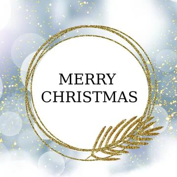 Winter background frame. Christmas winter festive light blue grey color Stock Illustration