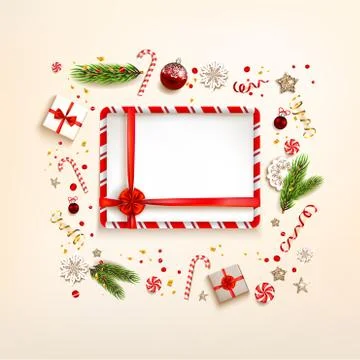 Winter background with gift Stock Illustration