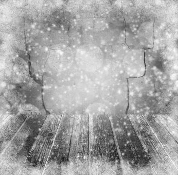 Winter background graphics winter snow frost project sspace text wooden panel Stock Photos
