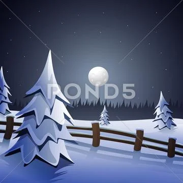 Winter Background Stock Illustration