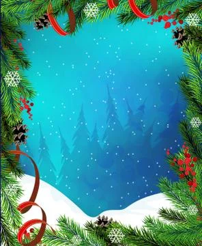 Winter background Stock Illustration