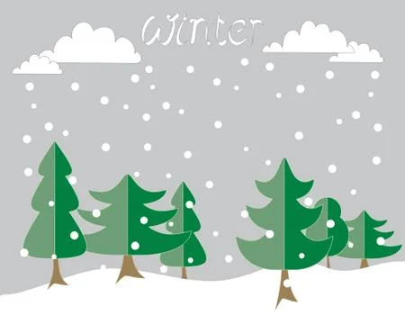 Winter background Stock Illustration