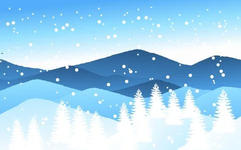 Winter background illustration Stock Illustration