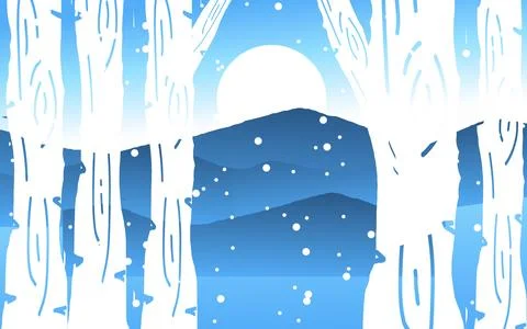 Winter background illustration Stock Illustration