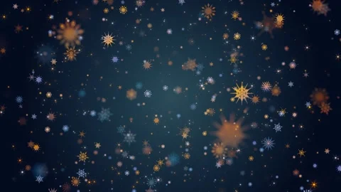 Winter background with lots of snowflakes and glowing lights. Stock Footage 324756653