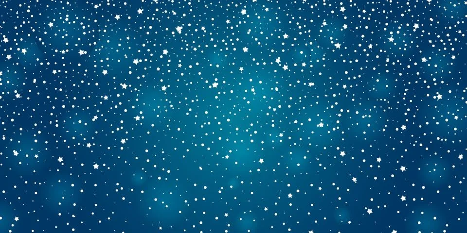 Winter background with snow on blue. Vector illustration Stock Illustration