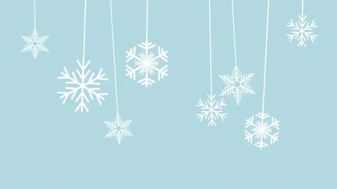Winter Background, snow hanging by a thread. Animation, Flat design Stock Footage 140718125