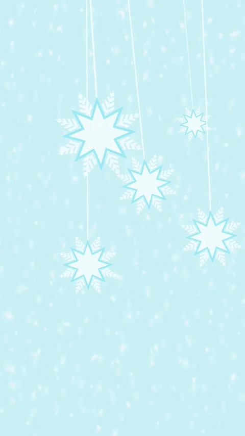 Winter Background, snow hanging by a thread. Vertical animated video with s.. Видео 329156020