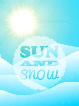 Winter background with snow. Stock Illustration