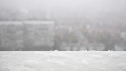 Winter background of snowfall with large snow flakes. Stock Footage 143661926