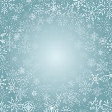 Winter Background with snowflake, vector Stock Illustration