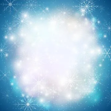 Winter background with snowflakes. Abstract winter design and website template, Stock Illustration
