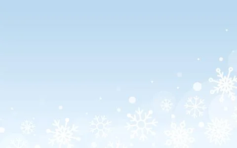 Winter background with snowflakes border. Vector illustration Stock Illustration