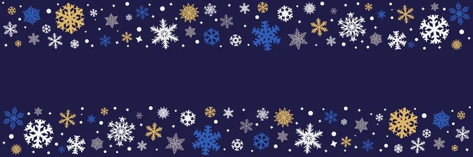 Winter background with snowflakes with copy space. Vector illustration Stock Illustration