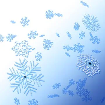 Winter background with snowflakes Illustrazione stock