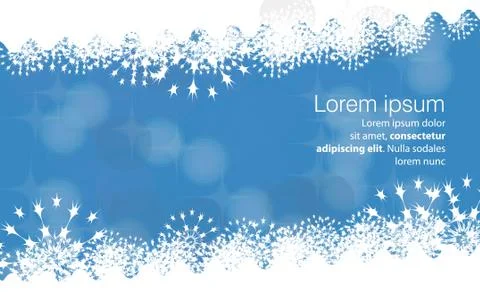 Winter background with snowflakes 库存插图