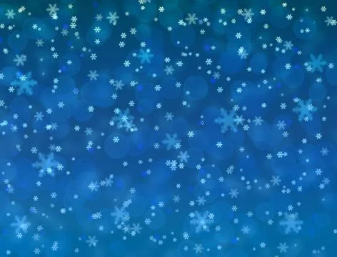 Winter background with snowflakes Stock Illustration