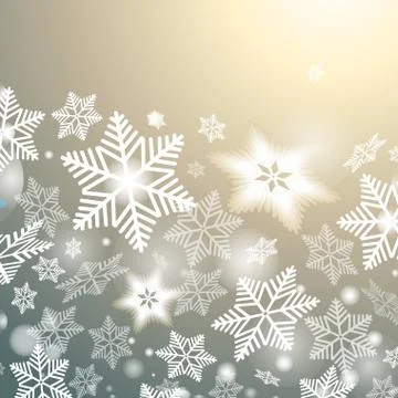 Winter background with snowflakes Stock Illustration