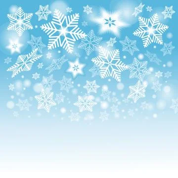 Winter background with snowflakes Stock Illustration