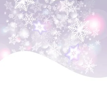 Winter background with snowflakes Stock Illustration