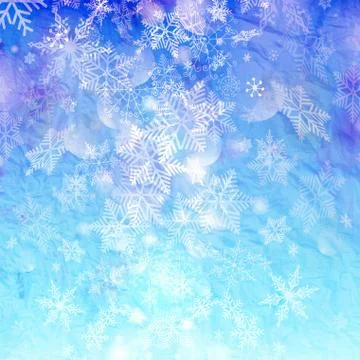 Winter background with snowflakes Stock Illustration