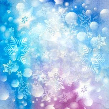 Winter background with snowflakes Illustrazione stock