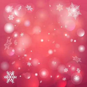 Winter background with snowflakes Stock Illustration