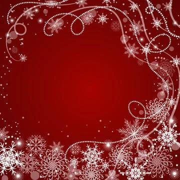 Winter background with snowflakes Stock Illustration