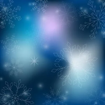 Winter background with snowflakes. Stock Illustration